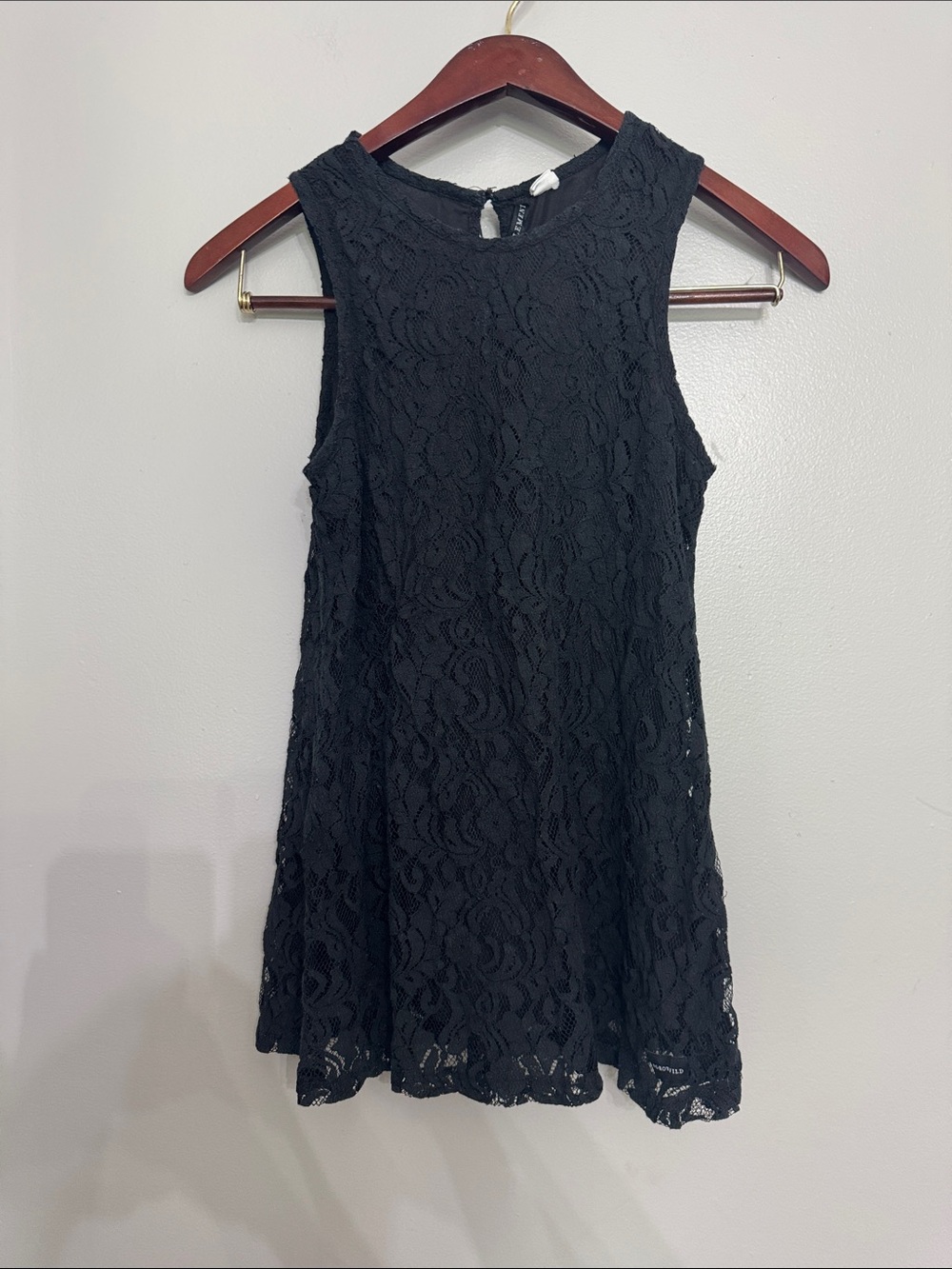 Wildflowers Black Lace Mini Dress